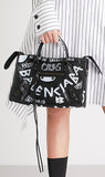 Classic City Graffiti Leather Shoulder Bag