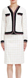 Braided-Trim Jacket and Skirt Set