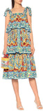 Tiered Majolica Printed Sundress