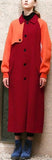 Color-Block Single Breasted Coat
