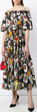 Playing Cards Printed Flared Dress