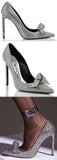 Embroidered Crystal Bow Pumps | DESIGNER INSPIRED FASHIONS
