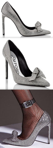 Embroidered Crystal Bow Pumps | DESIGNER INSPIRED FASHIONS