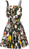 Playing Cards Print Dress