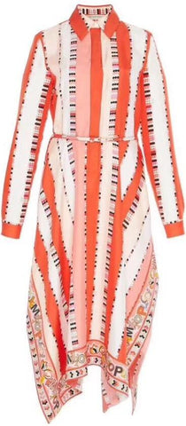 Printed Midi Shirt Dress