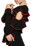 Ruffle Peplum Sweater