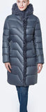 Puffer Coat with Wool Trim - Blue/Grey or Light Brown