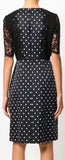 Spotted Lace Dress, Black