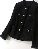 Black Woven Tweed Jacket