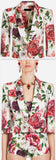 Peony-Print Brocade Jacket