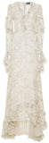 Printed Ruffle Full Length Flounce Dress