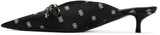 Satin BB Knife Mules - Blue or Black