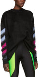 Mohair Gradient Sweater, Black