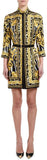 Savage Barocco Print Silk Shirt-Dress | DESIGNER INSPIRED FASHIONS