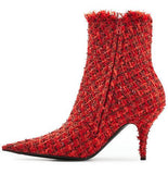 Tweed Ankle Boots