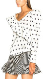 Printed Star Frilled Top