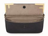 Double F Leather Handbag, Black