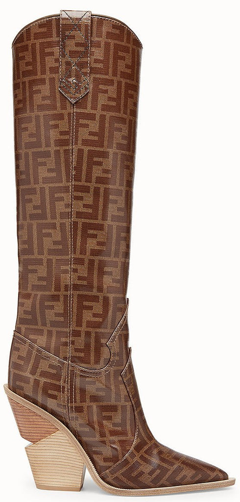Pointed Toe Logo Cowboy Boots