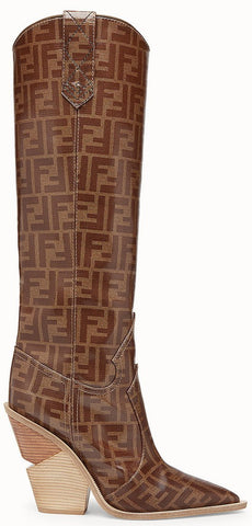 Pointed Toe Logo Cowboy Boots