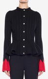 Ribbed Peplum Cardigan