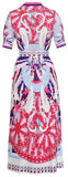 Printed Pleated Shirt-Dress
