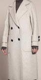 Double-Breasted Wool-Blend Coat