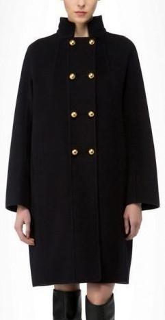 Black Wool Pea Coat - DESIGNER INSPIRED FASHIONS