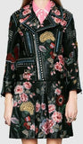 Embellished Genuine Leather Biker Jacket - DESIGNER INSPIRED FASHIONS