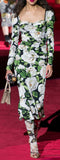 Ruched Floral-Print Stretch-Crepe Midi Dress | DESIGNER INSPIRED FASHIONS