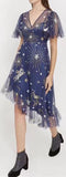 Asymmetrical Embroidered Tulle Dress