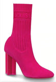 Silhouette Sock Ankle Boots, Framboise/Fuchsia Pink