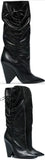 Black Niki 105 Slouch Leather Boots