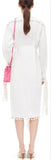 Pom Pom Shirt-Dress, White