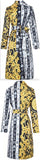 Baroque Printed Single-Breasted Trench Coat | DESIGNER INSPIRED FASHIONS