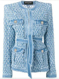 Perforated Denim Jacket