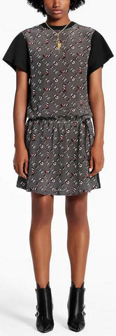Printed Mini Jersey Silk Dress