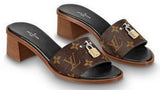 Lock it Heel Mules - Monogram