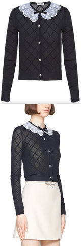 Cashmere and Wool Cardigan, Black | DESIGNER INSPIRED FASHIONS