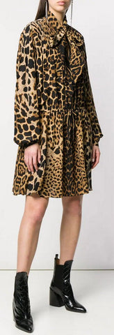 Leopard Print Silk Dress | DESIGNER INSPIRED FASHIONS