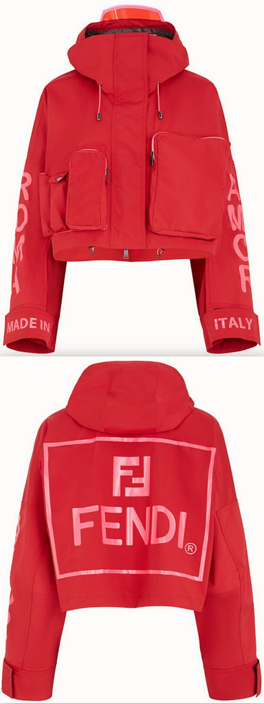 'Roma Amor' Tech Fabric Jacket, Red | DESIGNER INSPIRED FASHIONS