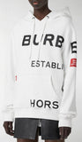 Horseferry Print Cotton Hoodie, White | DESIGNER INSPIRED FASHIONS