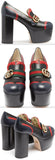 'Brenda' Leather Platform Loafers