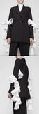 Ruffle-Sleeve Blazer Jacket