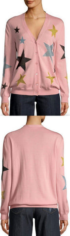 Star Print Cardigan Sweater