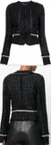 Deconstructed Tweed Jacket, Black