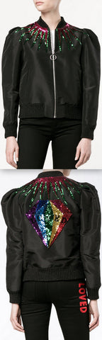 Black Sequin-Embellished Jacket