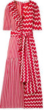 Ruffle-Trimmed Printed Maxi Dress