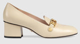 Sylvie Leather Mid-Heel Pump - Black or White
