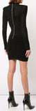 Black Ribbed Mini Dress