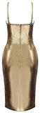 Liquid Gold Faux-Leather Bustier Dress